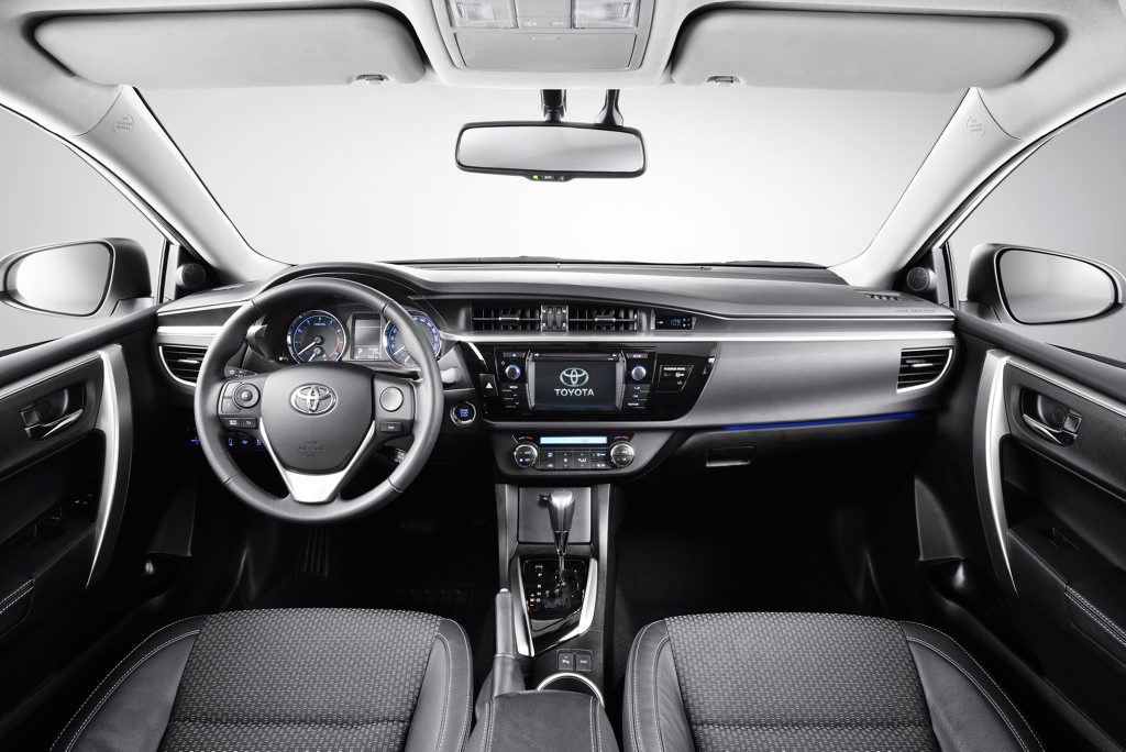 Next year's European-style Corolla sedan. Overseas model shown. Next year's European-style Corolla sedan. Overseas model shown.